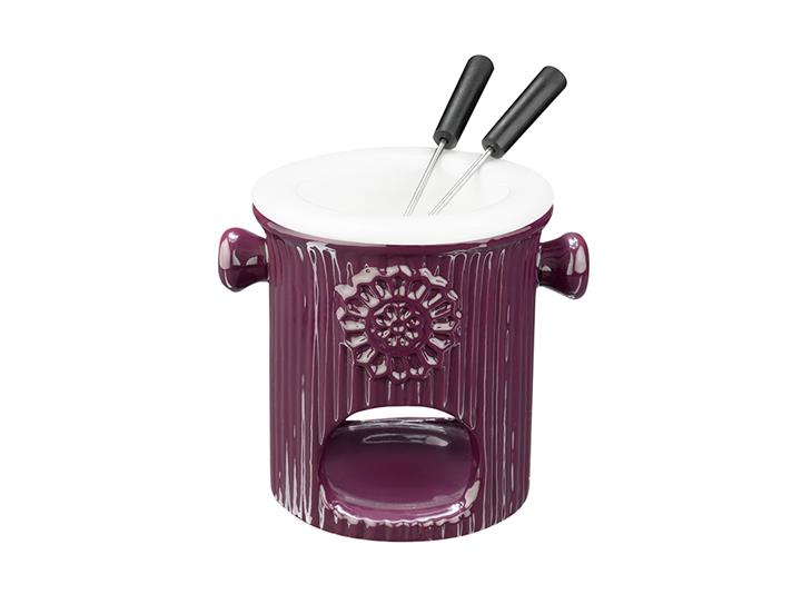 Enjoy Stoneware Fondue Set 250 ml Damson