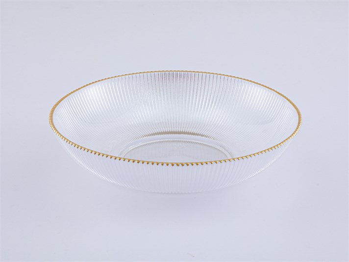 Enjoy Glass Large Salad Bowl 25 cm Transparent