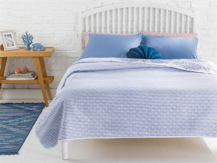 Sea Shoal Double Person  CUVERTURĂ MULTIFUNC 200x220 cm Albastru.