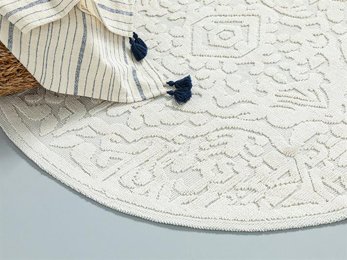 Seana Cottony Rug 110x110 cm White