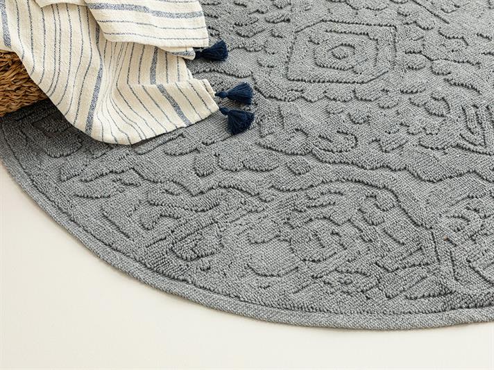 Seana Cottony Rug 110x110 cm Gray