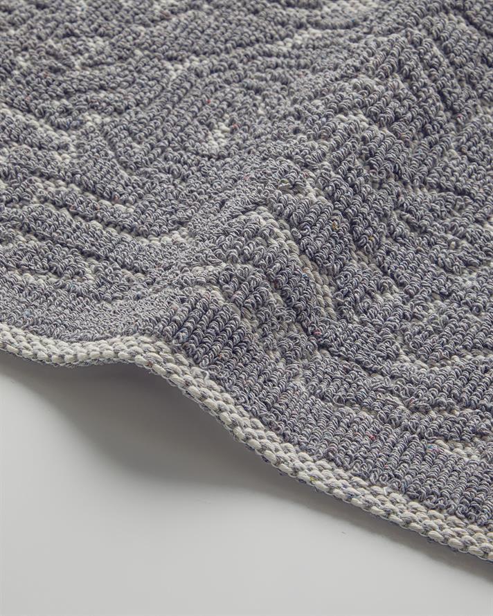 Seana Cu Bumbac Pled Buclat 80x150 cm Crem - Gri