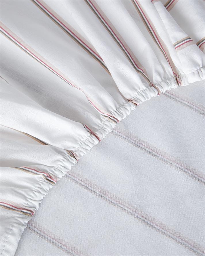 Serene Stripes Cu Bumbac King Size Cearșaf Cu Elastic 180x200 cm Roz