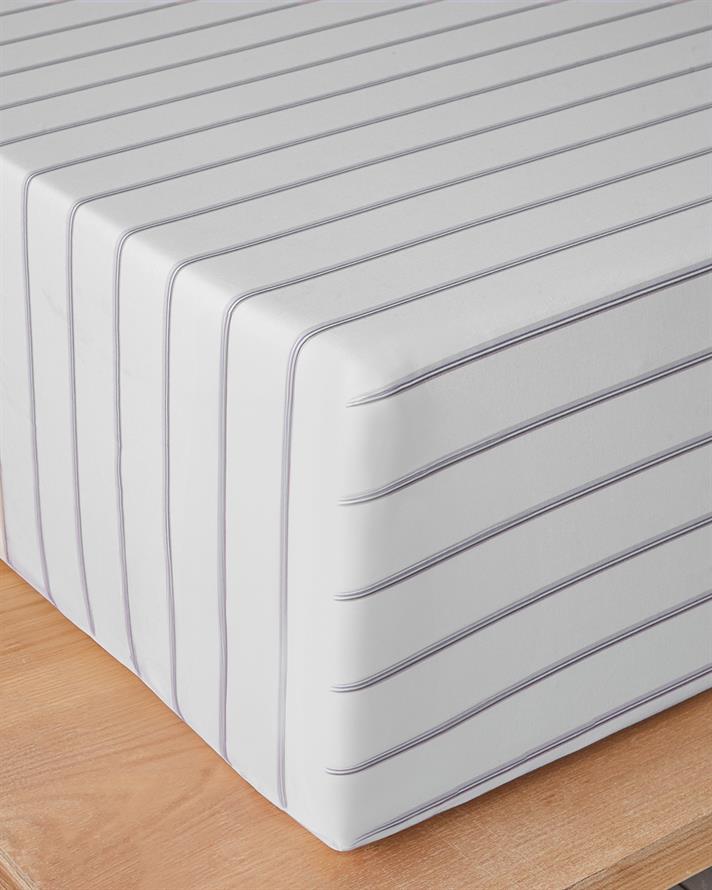 Serene Stripes Cu Bumbac Single Cearșaf Cu Elastic 100x200 cm Bleumarin