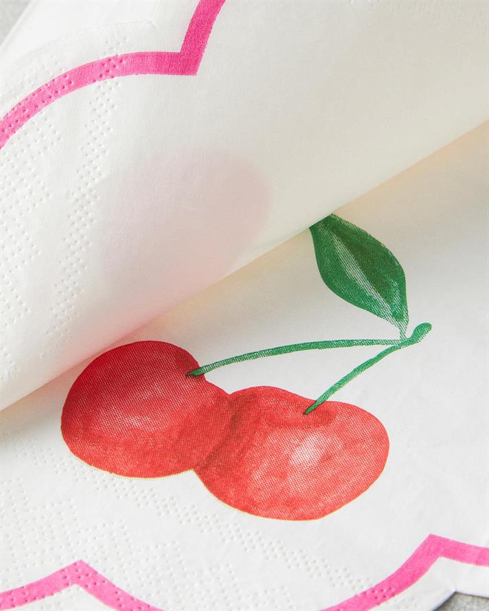 Servetele de masa, 20 buc, Berry, hartie, 33x33 cm, rosu