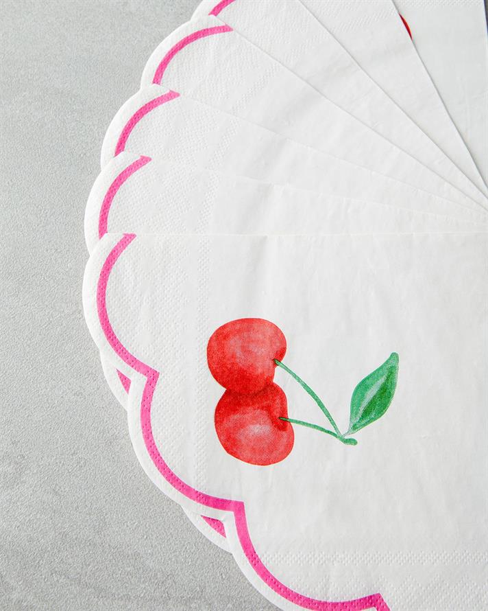 Servetele de masa, 20 buc, Berry, hartie, 33x33 cm, rosu