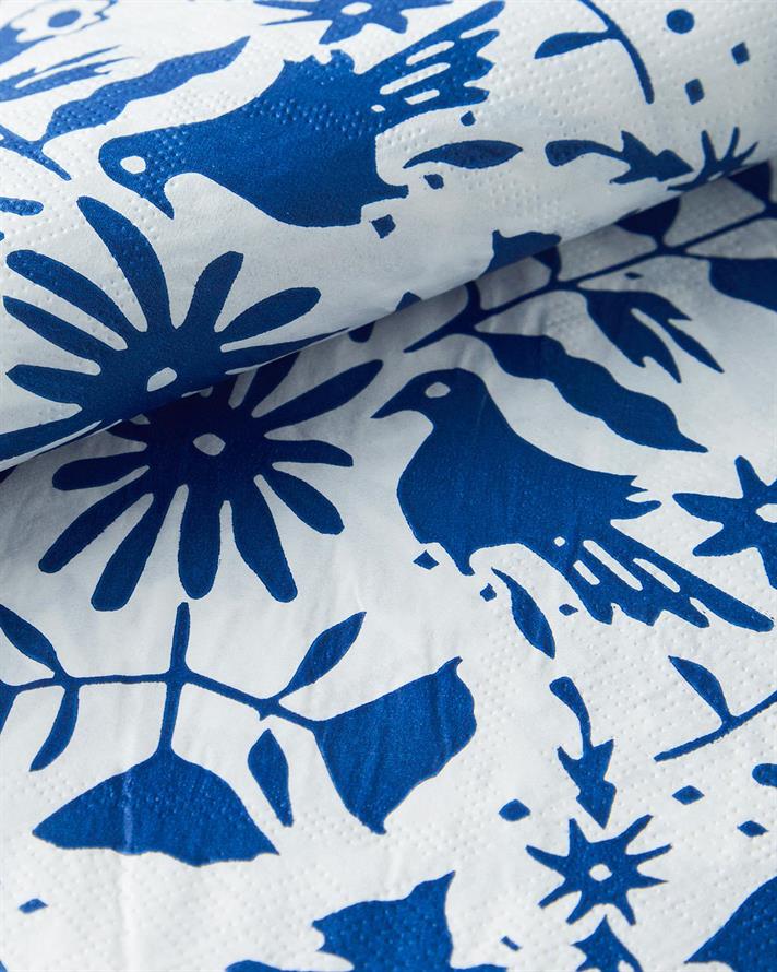 Servetele de masa, 20 buc, Tual, hartie, 33x33 cm, albastru