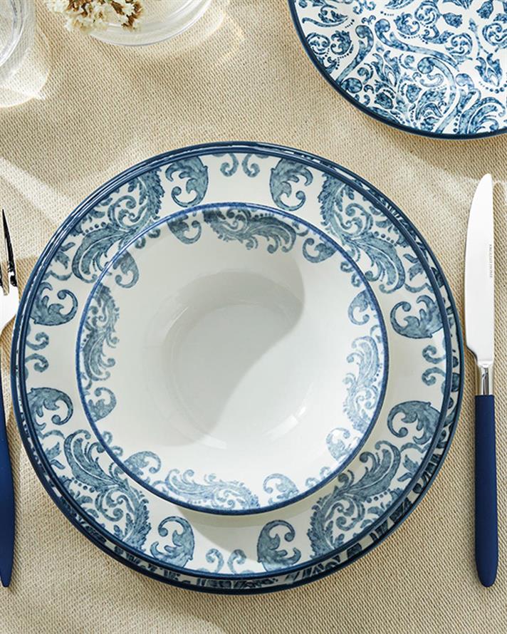 Hypnos Porcelain Dinner Set 8 ParÃ§a 2 KiÅilik Dark Blue