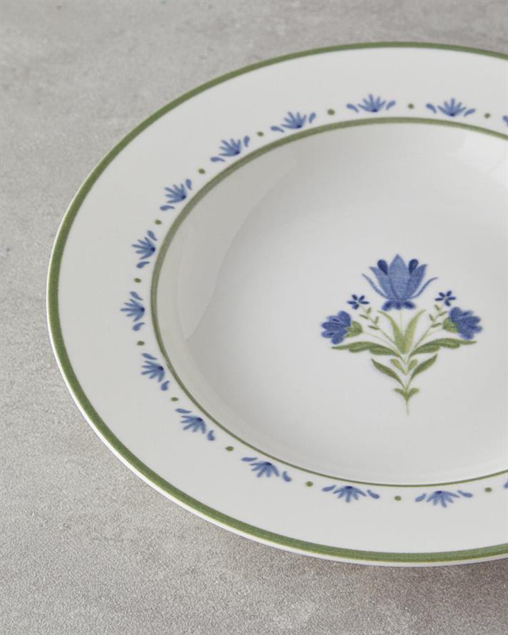 Serviciu de masa, Eternal, portelan, 24 buc pentru 6 persoane, verde-bleu