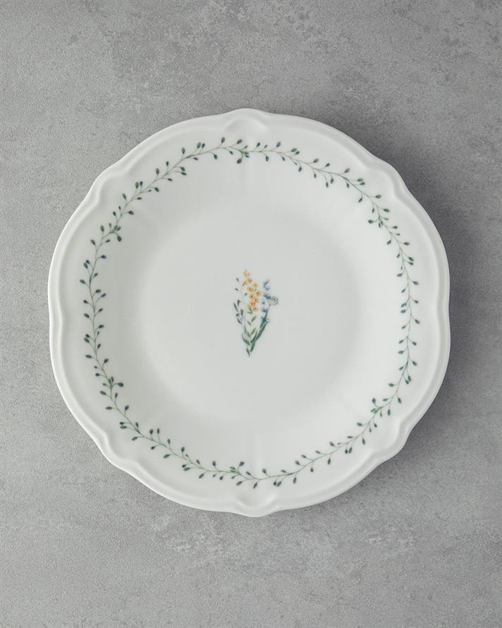 Serviciu de masa, Frezya, portelan, 24 buc pentru 6 persoane, galben-verde