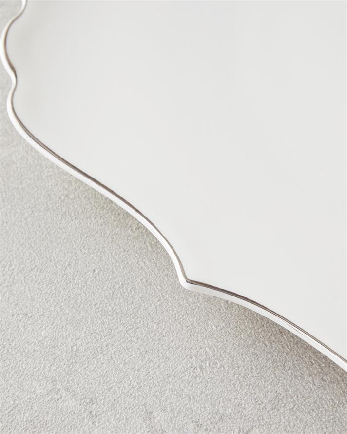 Serviciu de masa, Napoli, portelan, 27 buc pentru 6 persoane, argintiu