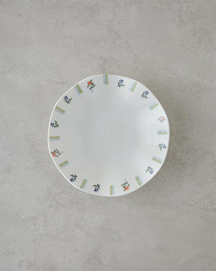 Serviciu de masa, Pleasant, portelan, 24 buc pentru 6 persoane, verde-bleu