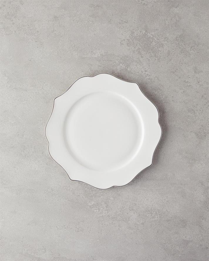 Serviciu de masa, Valencia, portelan, 27 buc pentru 6 persoane, argintiu