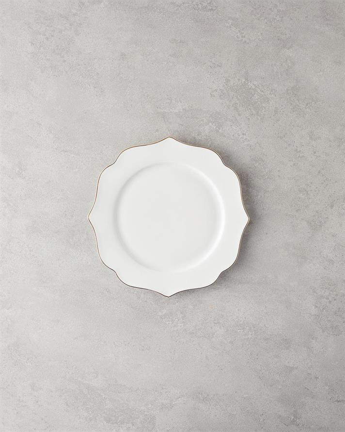 Serviciu de masa, Valencia, portelan, 27 buc pentru 6 persoane, auriu