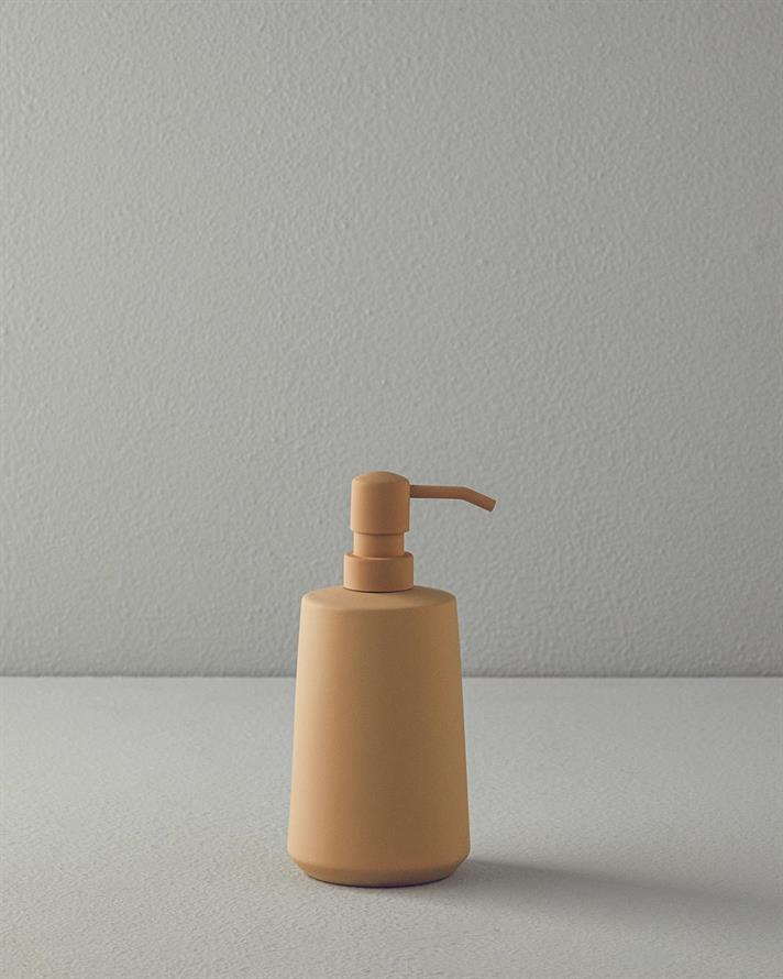 Set 2 accesorii de baie, Natura Modern, ceramică, 9x19,5 + 12,5x2,5 cm, bej