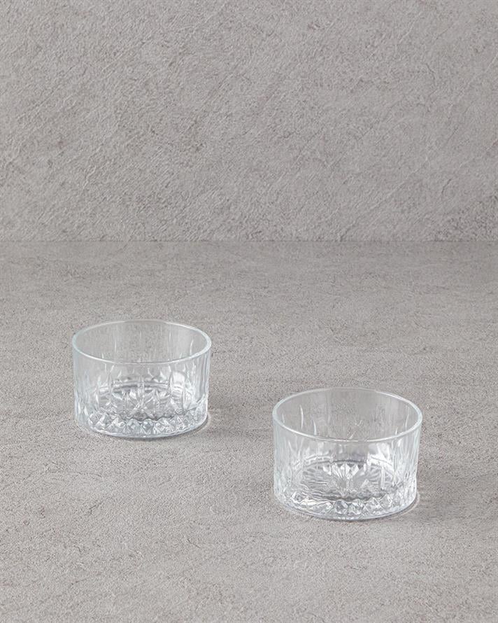 Set 2 boluri, Aura, sticlă, 260 ml, transparent