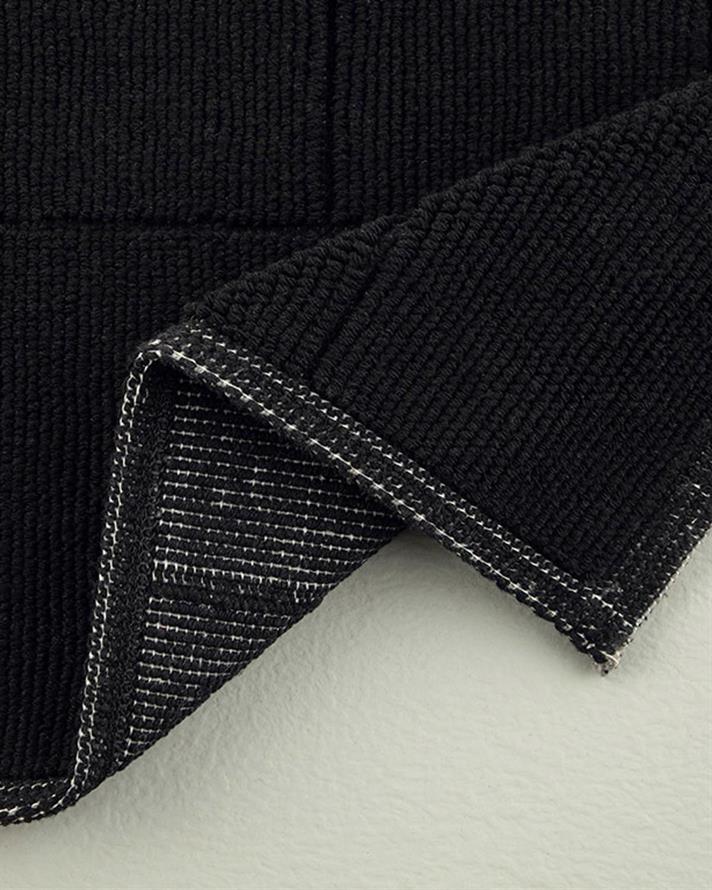 Set 2 covorașe de baie, Classy Diamond, bumbac-poliester, 60x90 + 40x60 cm, negru