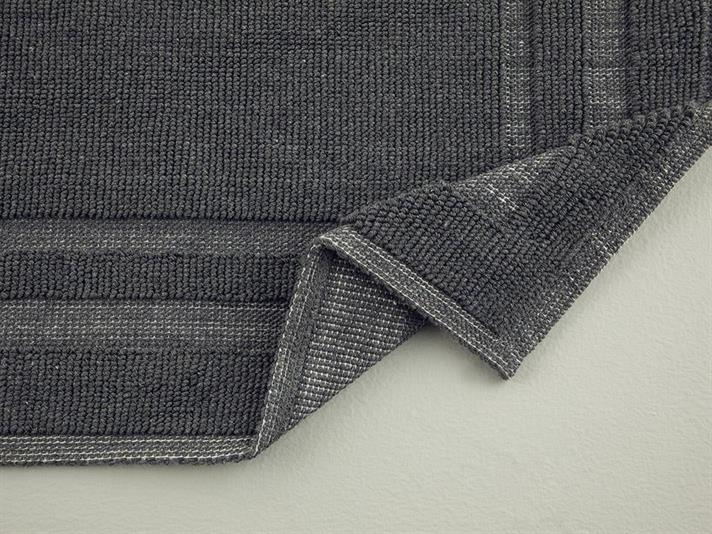 Set 2 covorașe de baie, Classy Frame, bumbac-poliester, 60x90 + 40x60 cm, gri închis