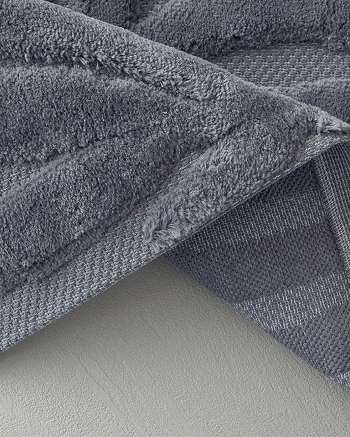Cottony Cotton Bath Mat Set Dark Gray