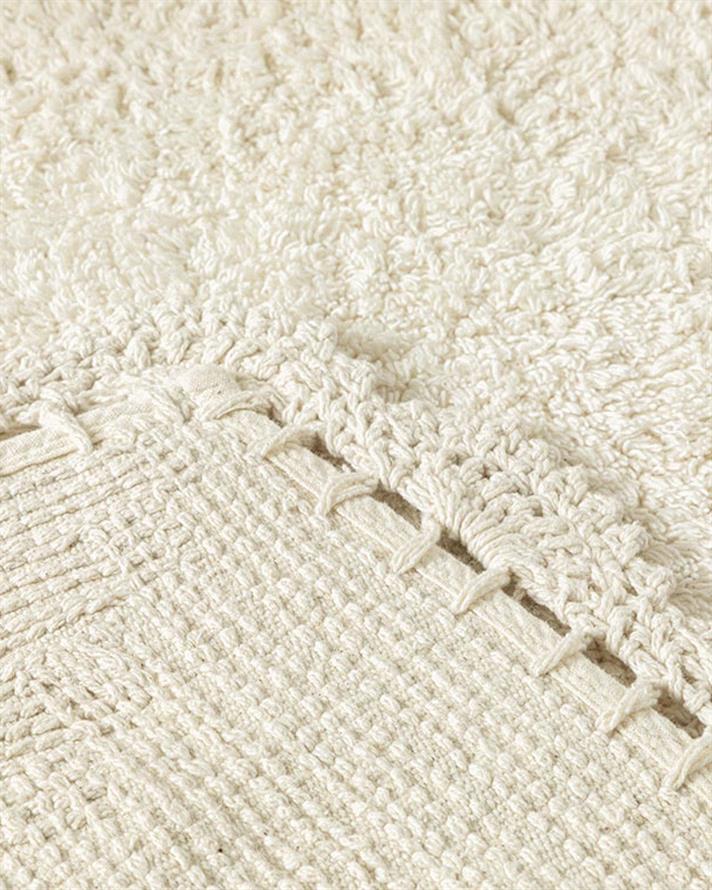 Set 2 covorașe de baie, Mia, bumbac, 60x90 + 40x60 cm, crem