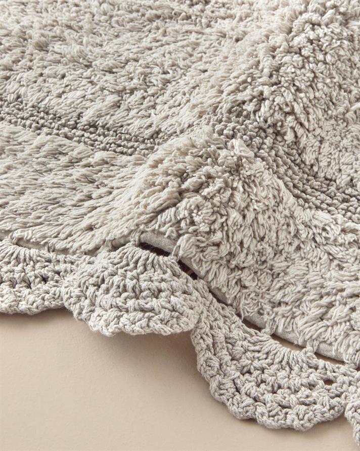 Set 2 covorașe de baie, Mia, bumbac, 60x90 + 40x60 cm, bej