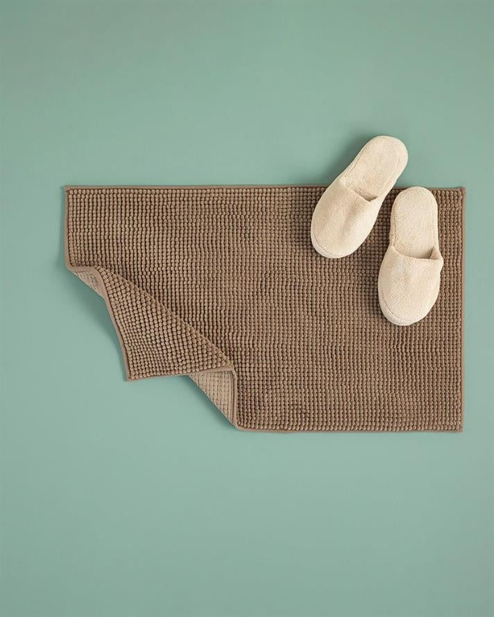 Set 2 covorașe de baie, Paige, poliester, 60x90 + 40x60 cm, maro