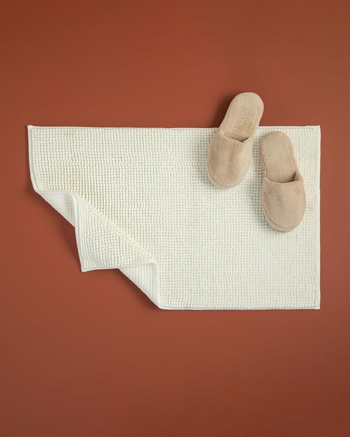 Set 2 covorașe de baie, Paige, poliester, 60x90 + 40x60 cm, ecru