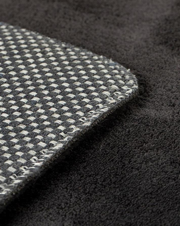 Set 2 covorașe de baie, Poffy, poliester, 60x100 + 50x60 cm, antracit