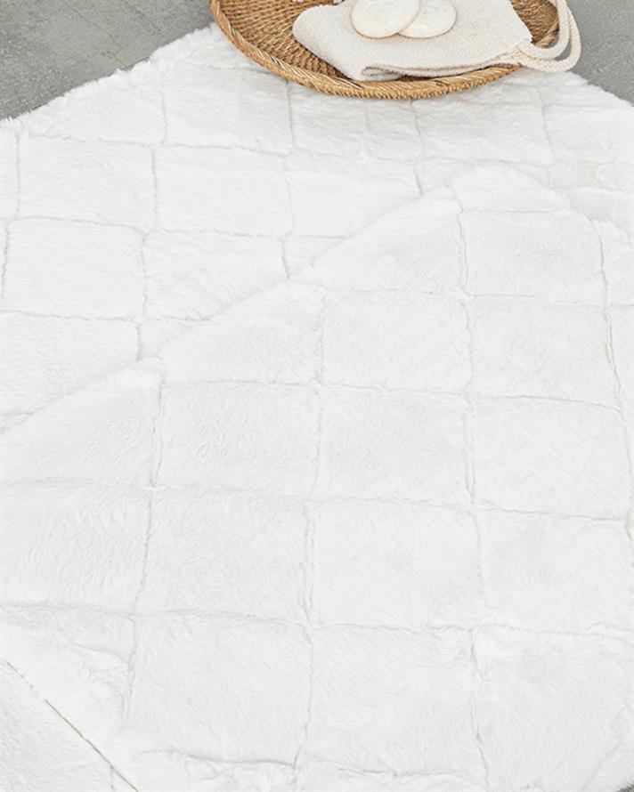 Set 2 covorașe de baie, Soft Touch, poliester, 60x90 + 45x60 cm, alb