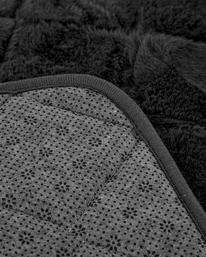 Set 2 covorașe de baie, Soft Touch, poliester, 60x90 + 45x60 cm, antracit