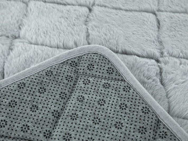 Set 2 covorașe de baie, Soft Touch, poliester, 60x90 + 45x60 cm, gri