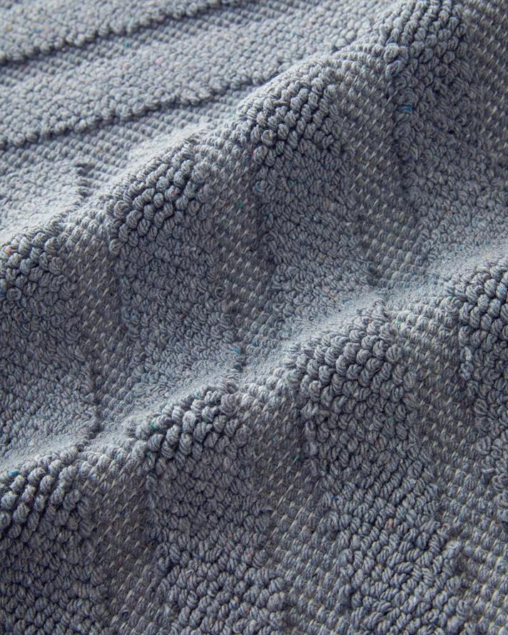 Set 2 covorase de baie, Linea, bumbac-poliester, 60x90-40x60 cm, gri