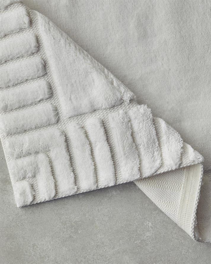 Set 2 covorase de baie, Pearly, bumbac, 60x90 + 40x60 cm, ecru