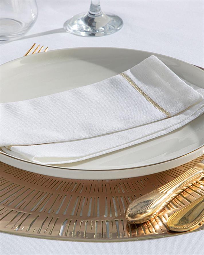 Torino Cotton 2 Set Guest Napkins 45x45 cm Gold
