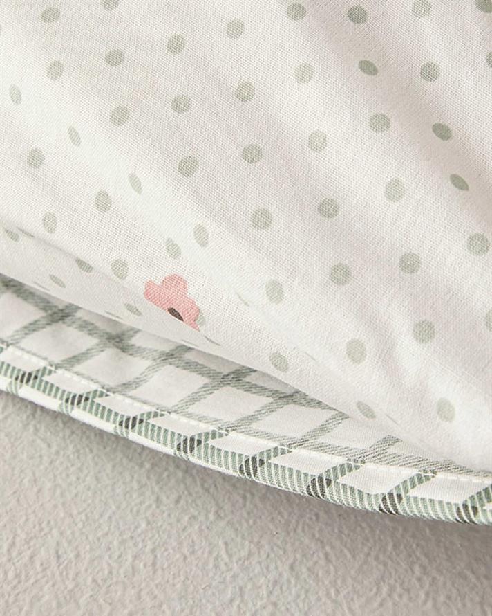 Set 2 fețe de pernă, Bloomy Dots, bumbac, 50x70 cm, roz