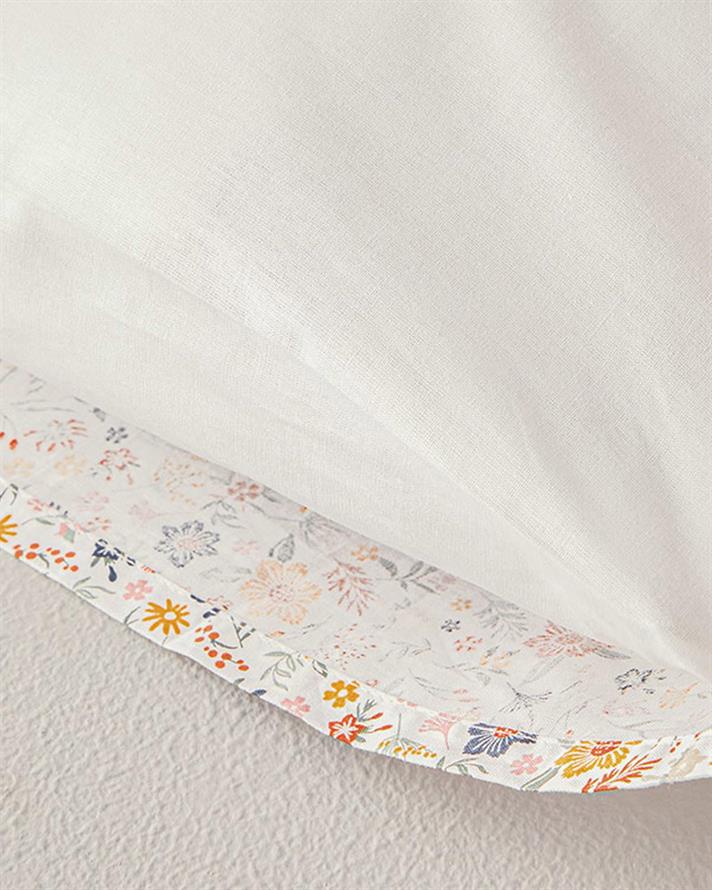 Set 2 fețe de pernă, Bloomy Lines, bumbac, 50x70 cm, galben