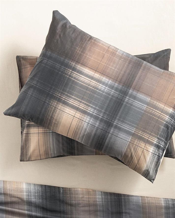 Set 2 fețe de pernă, Flowing Plaid, bumbac, 50x70 cm