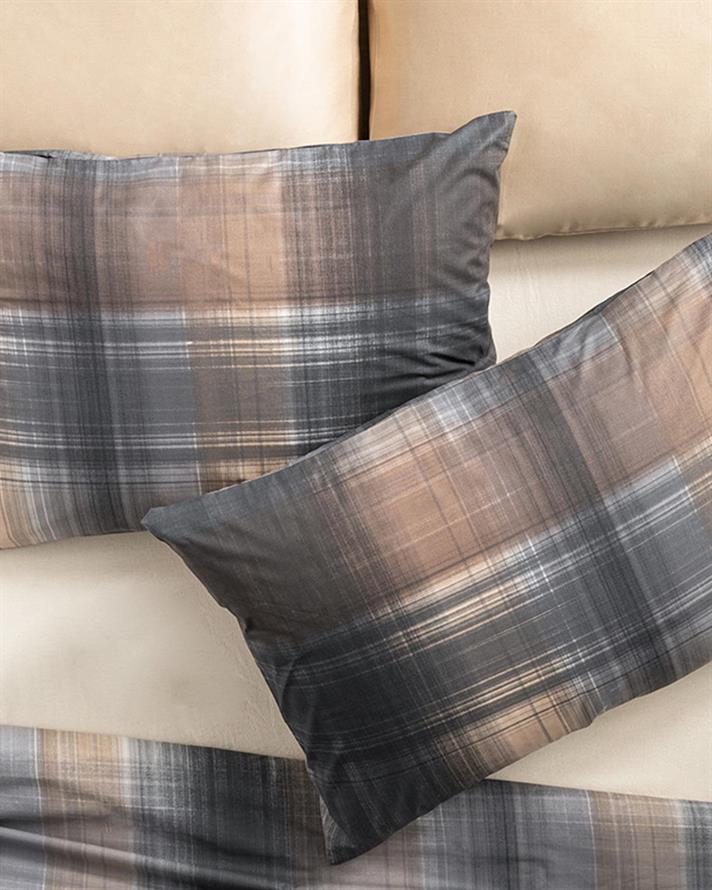 Set 2 fețe de pernă, Flowing Plaid, bumbac, 50x70 cm