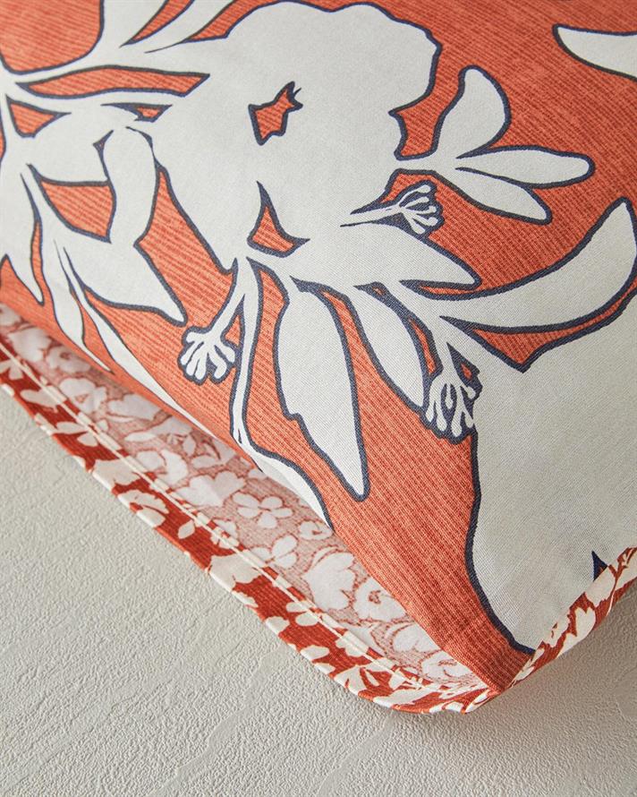 Set 2 fețe de pernă, Grandiflora, bumbac-viscoză, 50x70 cm, terracotta