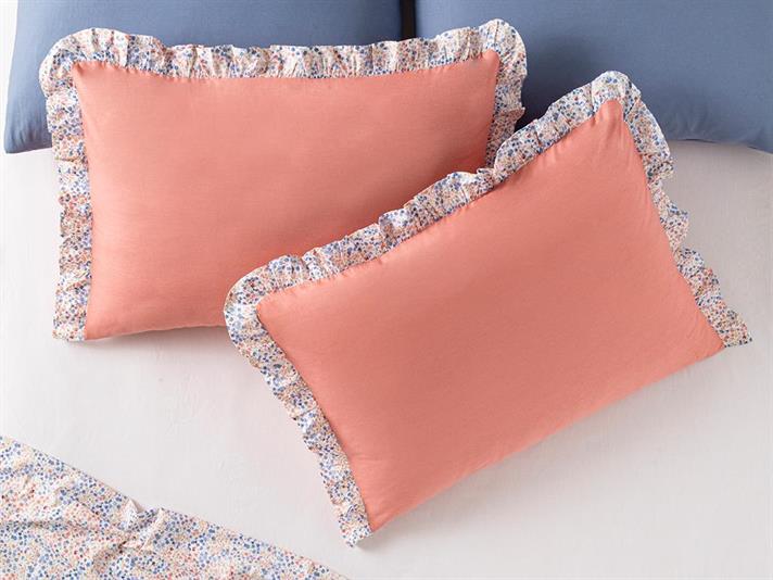 Set 2 fețe de pernă, Millefleur Kombin, bumbac, 50x70 cm, roz