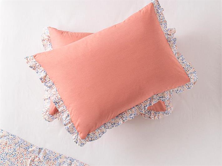 Set 2 fețe de pernă, Millefleur Kombin, bumbac, 50x70 cm, roz