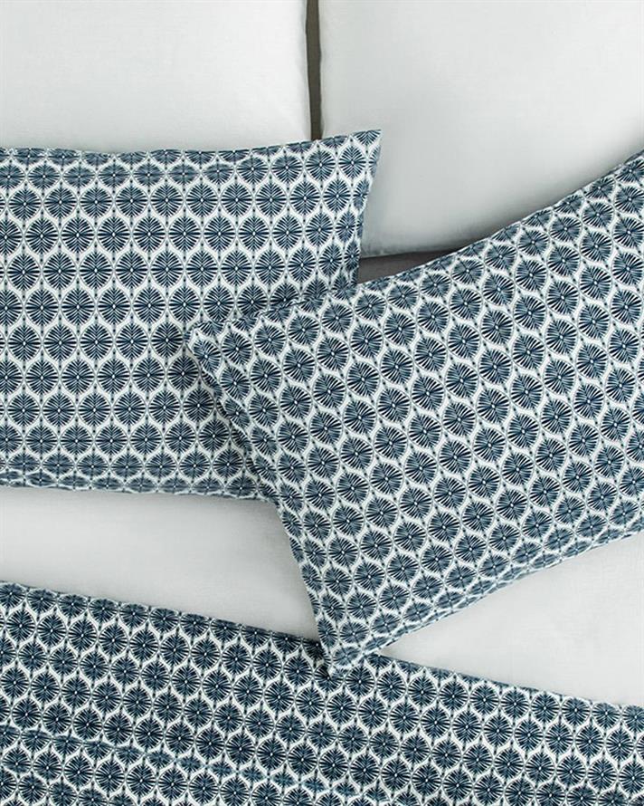 Mini Polycircles Easy Iron 2 Set Pillowcase 50x70 cm Dark Blue