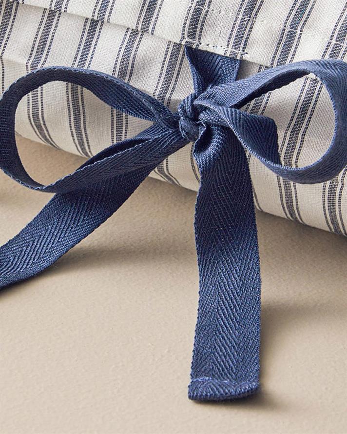 Set 2 fețe de pernă, Pure Stripe, bumbac-viscoză-poliester, 50x70 cm, bleumarin