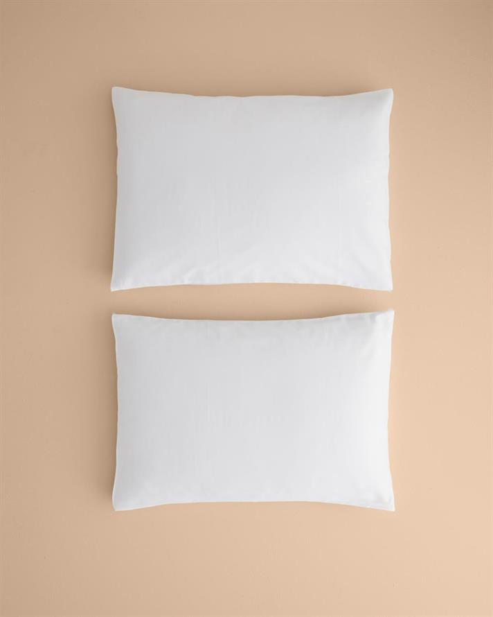 Set 2 fețe de pernă, Straight, bumbac, 50x70 cm, alb