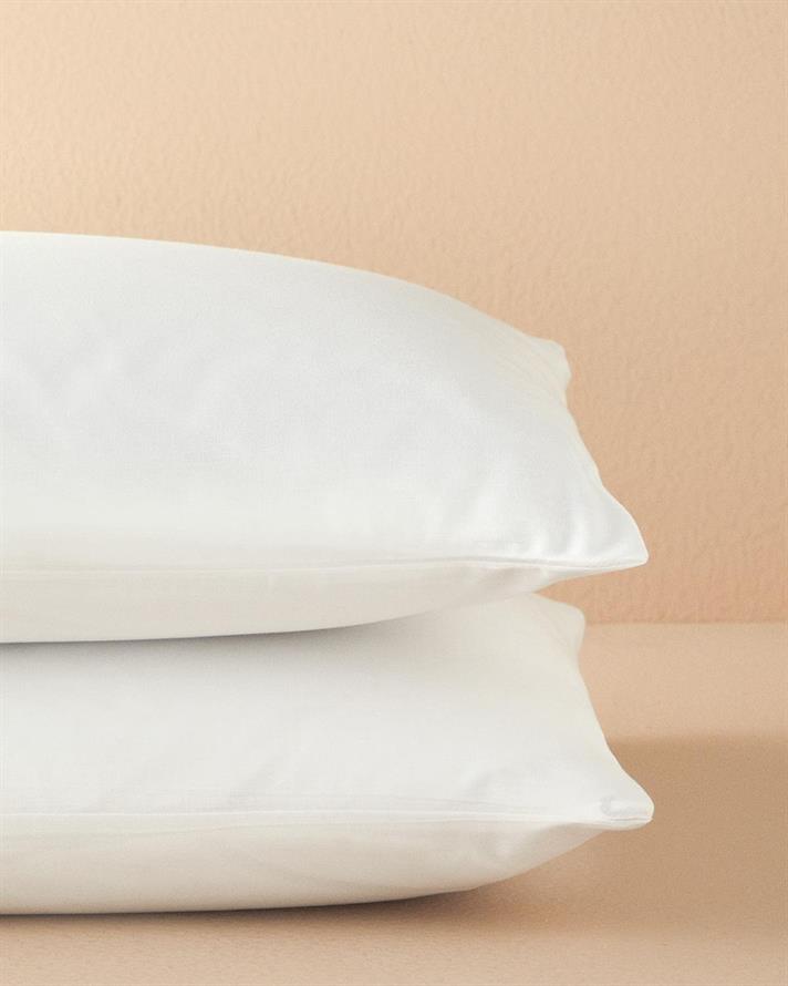 Set 2 fețe de pernă, Straight, bumbac, 50x70 cm, alb
