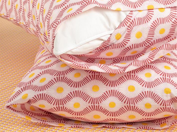 Set 2 fețe de pernă, Sunny Side, bumbac-poliester, 50x70 cm, roz