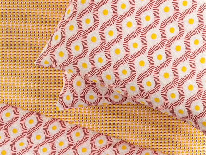 Set 2 fețe de pernă, Sunny Side, bumbac-poliester, 50x70 cm, roz