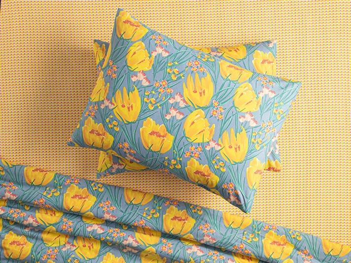 Set 2 fețe de pernă, Tulip Paradise, bumbac-poliester, 50x70 cm