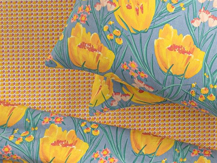 Set 2 fețe de pernă, Tulip Paradise, bumbac-poliester, 50x70 cm