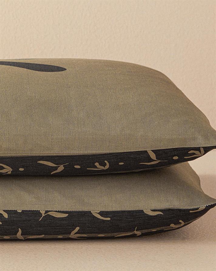 Set 2 fețe de pernă, Vinette, bumbac-viscoză, 50x70 cm, verde